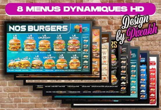 Menu Board Dynamique Fast Food