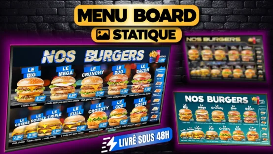 Menu Board Fixe